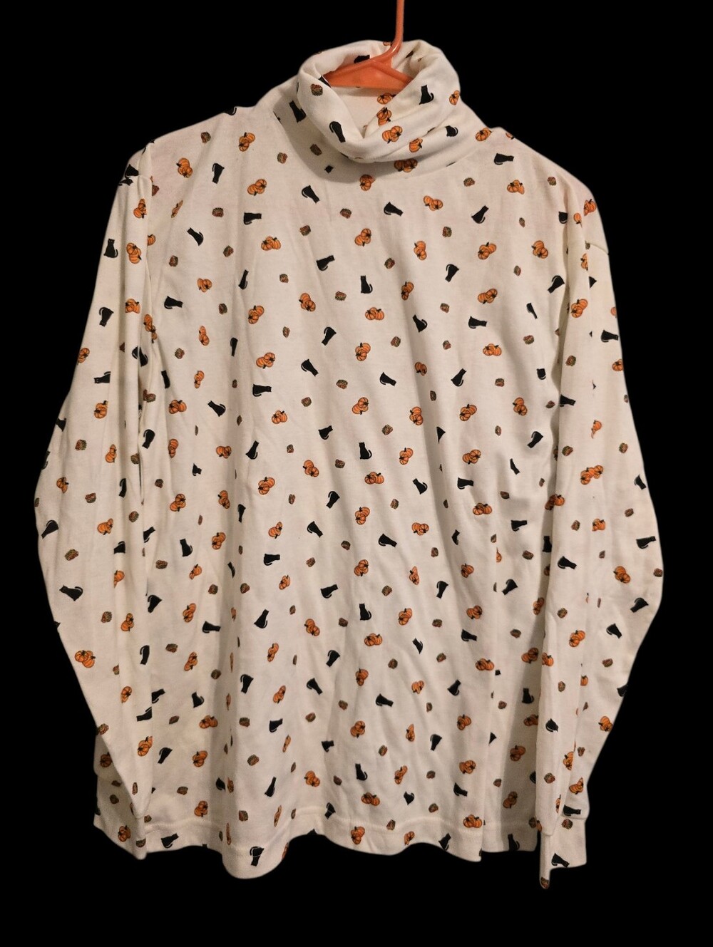 Vintage | Halloween Cats & Pumpkins Turtleneck